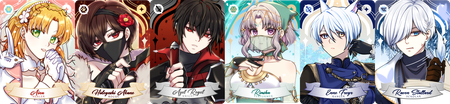 Aina || Akane || Azel || Rimsha || Enne || Raven card front